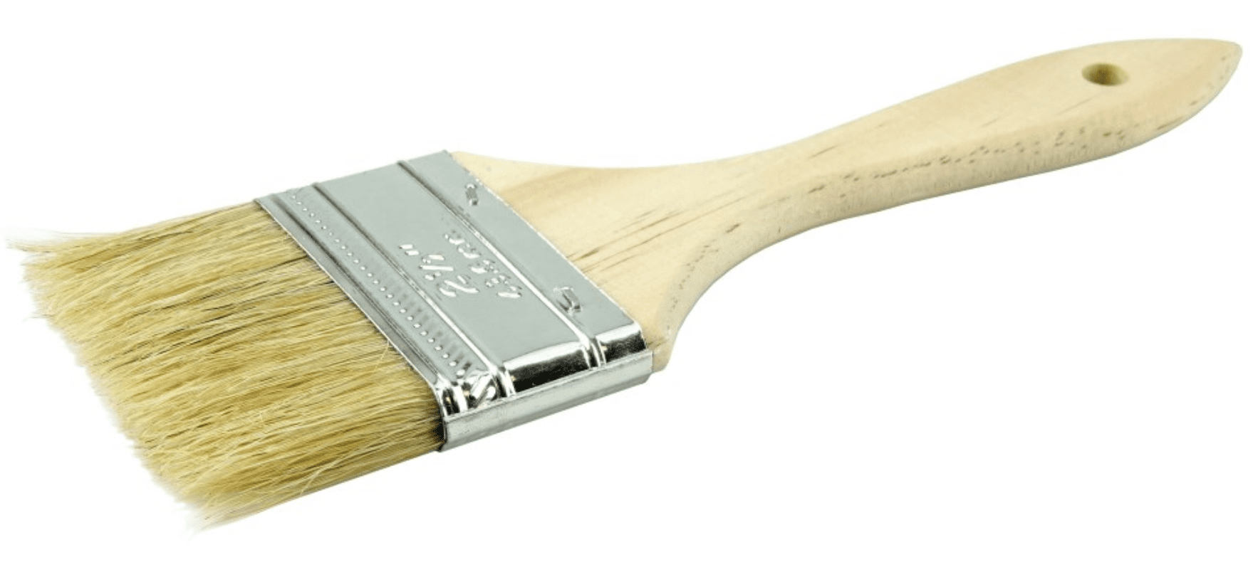 Picture of 2-1/2" Chip & Oil Brush, White Bristle, 1-1/2" Trim Length, Wood Handle