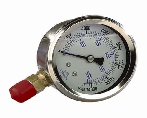 Picture of 4" Face Diameter Liq Gau 1/4"f