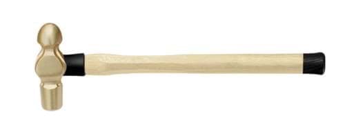Picture of Non-Sparking Ball Pein Hammer Aluminum Bronze 18 oz Wooden Handle